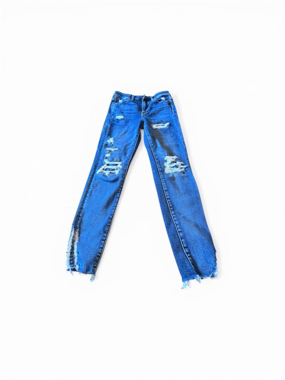 American Eagle Outfitters Blue Distressed Skinny Jeans